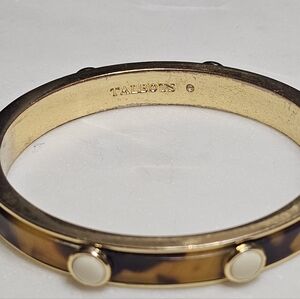 Talbots Gold and Tan Tortoiseshell Clamp Bracelet